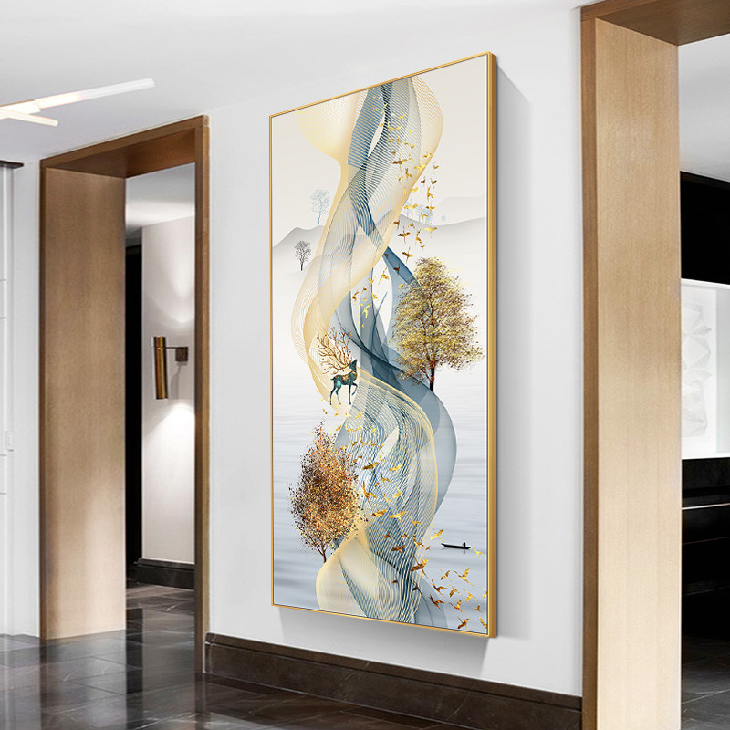 钻石玄关画竖版满钻简约现代2020新款走廊过道钻石绣