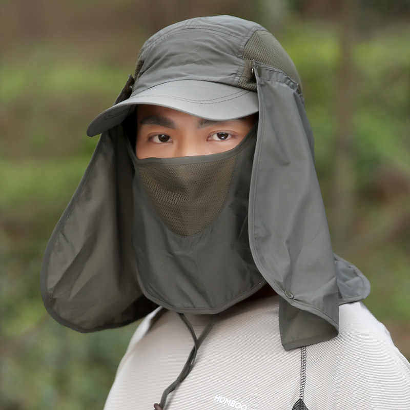 钓鱼帽子男士鬼子男女夏季防蚊户外遮阳帽夏天帽子