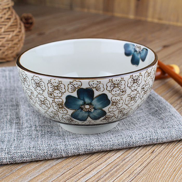 日式5英寸米饭饭碗大肚家用面碗陶瓷汤碗粥碗碗