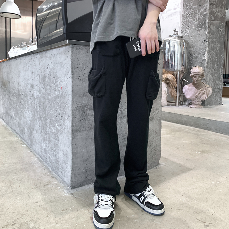 GREMADE 新疆长绒棉多口袋微喇叭水洗卫裤男休闲长裤子 非archive