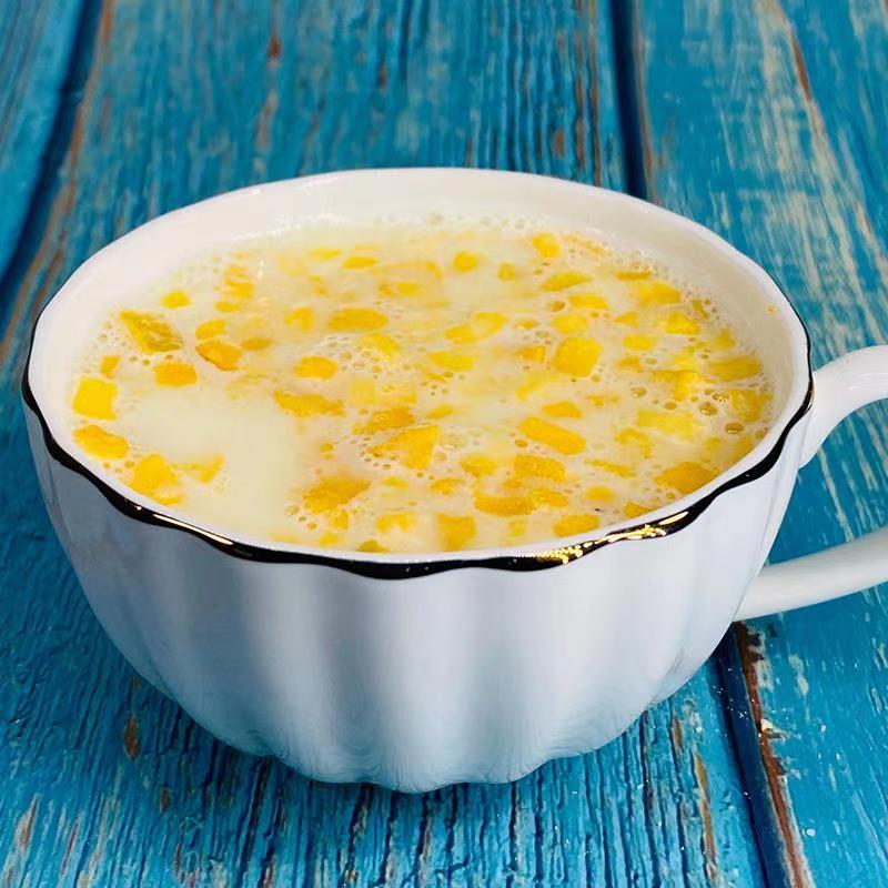 黄桃奶茶秋冬新品热饮缤萃牛奶真果粒饮品店奶袋装奶茶