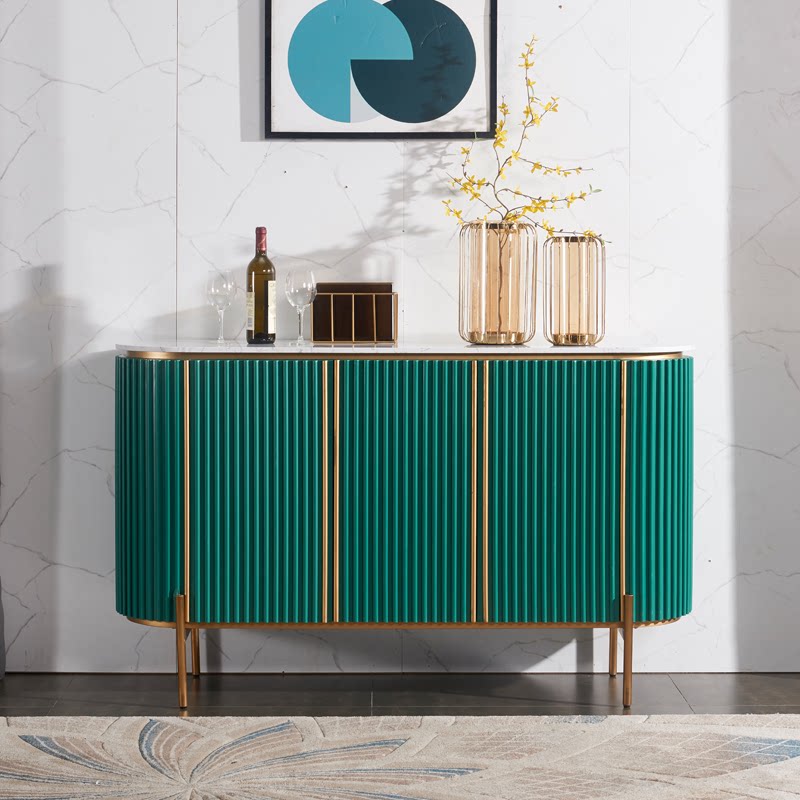 轻奢玄关柜大理石装饰柜客厅靠墙柜门厅入户隔断柜简约家用餐边柜