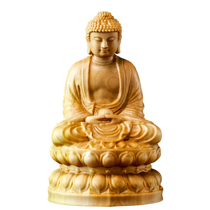 黄杨木雕佛像人物实木雕刻三宝药师释迦摩尼木雕