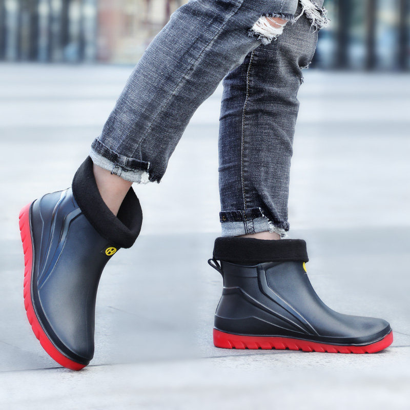 2021新款雨鞋冬季雨靴男士水鞋防滑防水短筒雨鞋