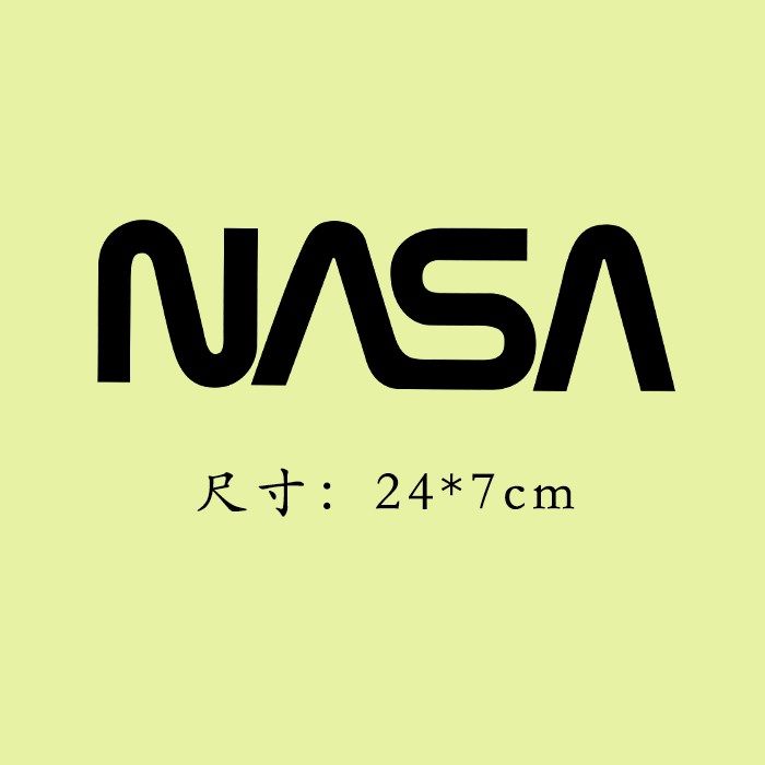 潮牌联名nasa字母宇航员布偶熊图案印花贴柯式过布贴