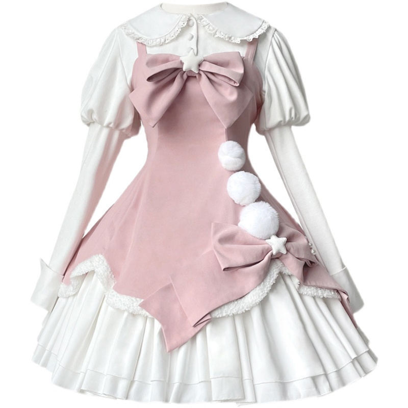 尘烟云梦原创冬日童话lolita可爱元气魔法少女吊带裙内搭洛丽塔