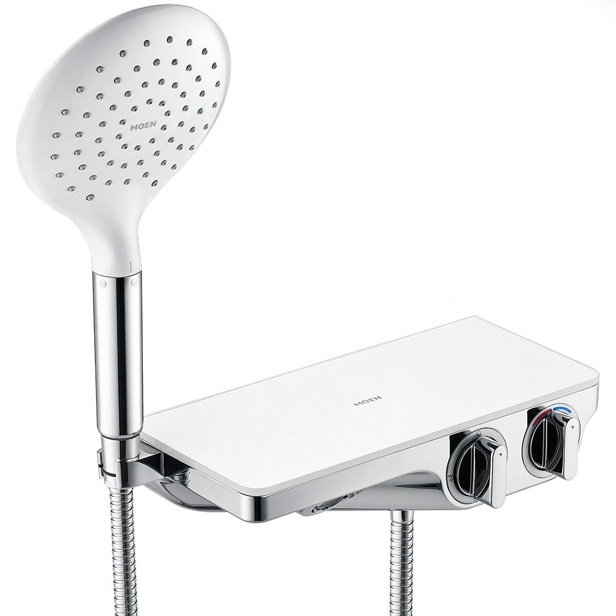 花洒摩恩淋浴套装全铜暗装卫生间雨淋莲篷头浴室淋浴花洒龙头套装