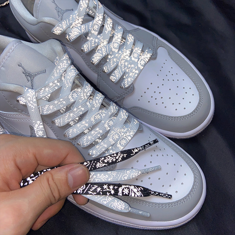 鞋带原创新款反光腰果绳帆布鞋af1空军一号小白鞋鞋带