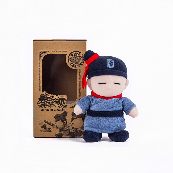 西安旅游纪念品礼物秦亲宝贝18公分卡通兵马俑毛绒玩偶玩具毛绒