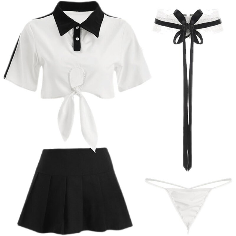 秘密花园性惑激情调情睡衣透明jk水手网纱透视睡裙