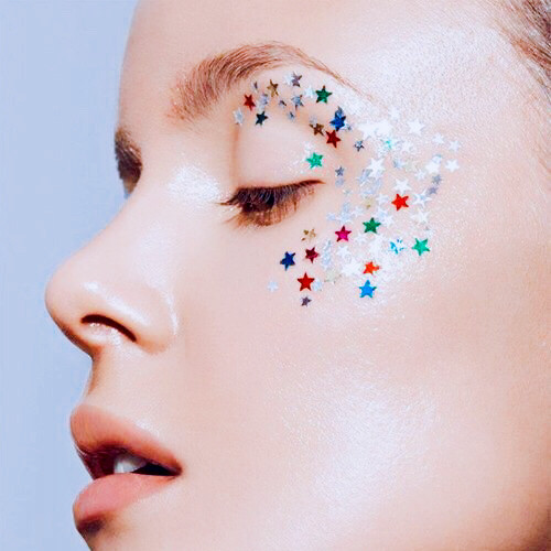 网红同款亮片眼影五角五角星星形个性闪片亮晶晶眼影