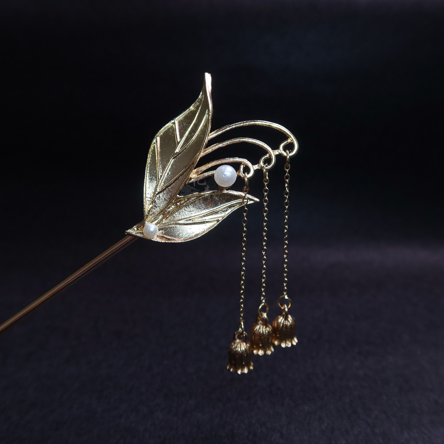 发簪素雅汉服发百搭旗袍古风头饰珍珠流苏步摇发饰