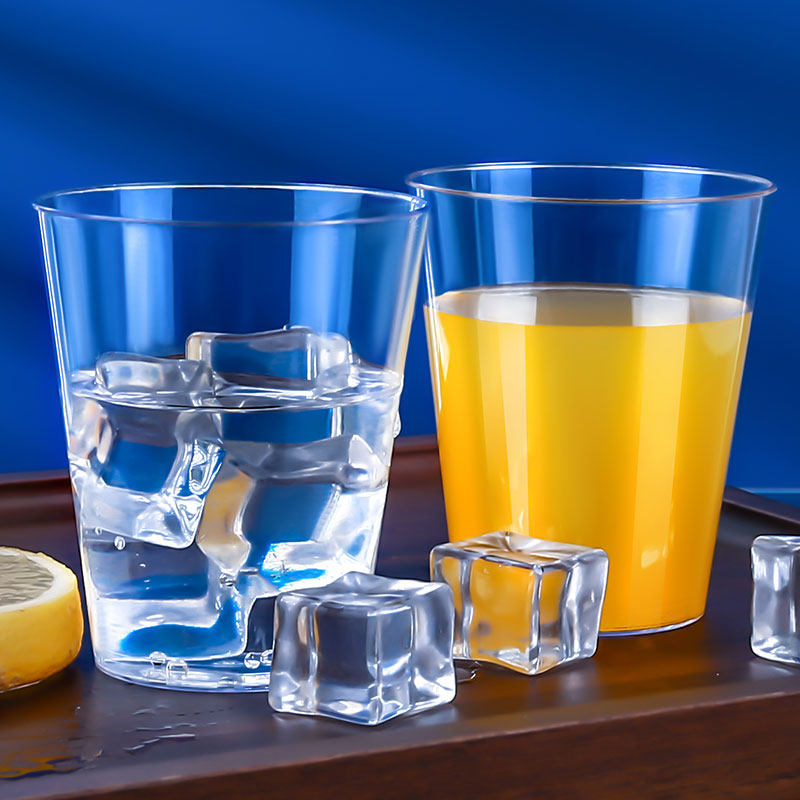 一次性杯子航空杯水水杯太空透明茶杯加厚定制塑杯