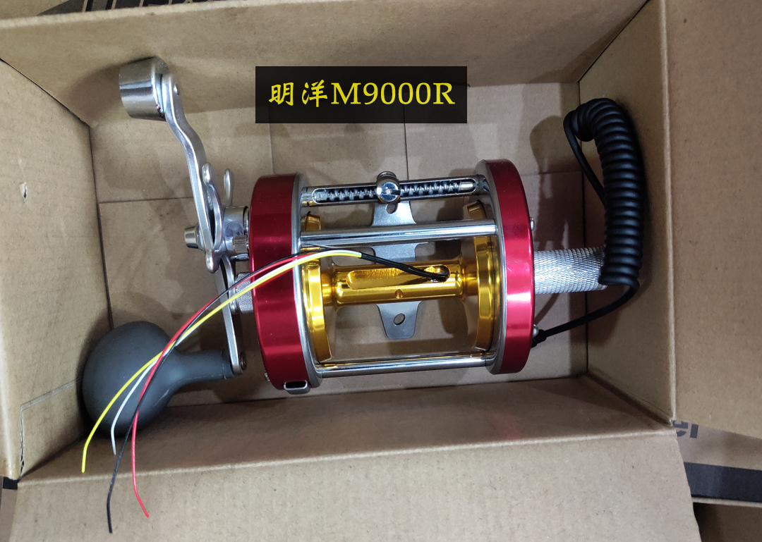 明洋m9000lr可视锚鱼金属鼓轮cl90lb钓鱼m1000012000rl左右手鱼线轮