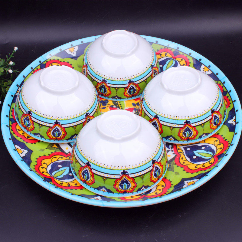 新疆民族风密胺餐具餐厅烧烤酒店摆台商用饭店碟