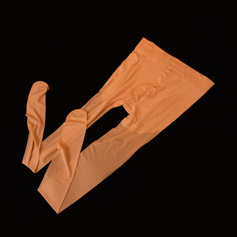 大码男士肉色隐形防勾丝袜夏季超薄天鹅绒冰丝连裤袜