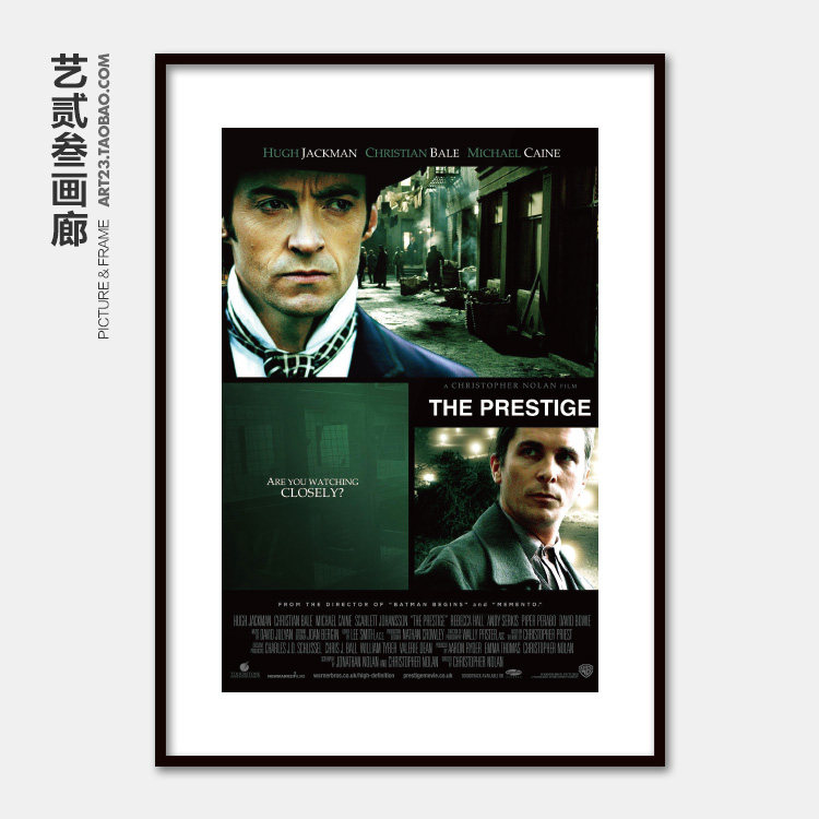 电影海报致命魔术theprestige酒店咖啡厅房间墙壁黑框现代装饰画