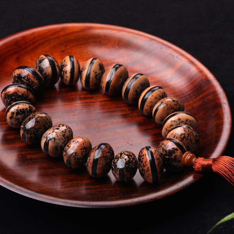 花木木鱼果菩提子18颗男女手持原籽佛珠提珠佛珠