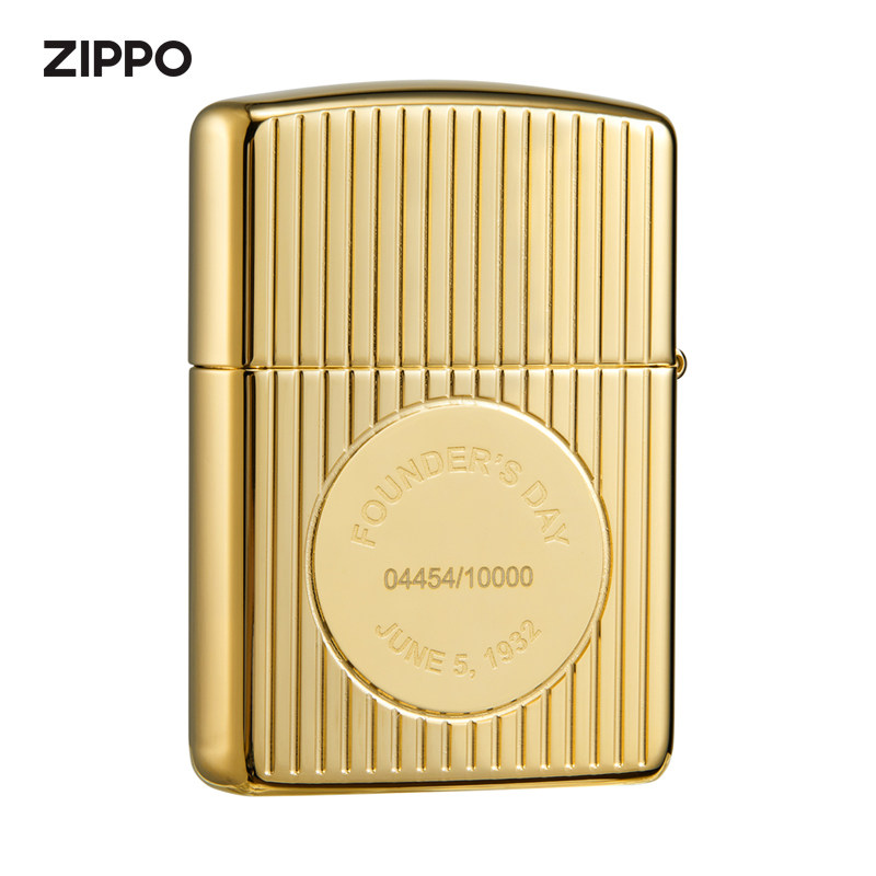 zippo打火机正版官方旗舰创立金色限量49629男士zippo