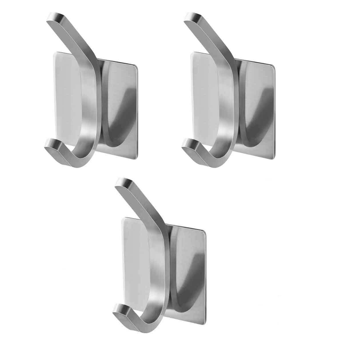 不锈钢打孔挂钩浴室强力粘钩卫生间多功能收纳家用挂钩