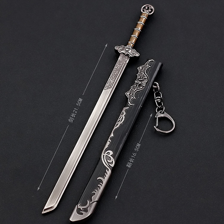 古代名剑兵器模型唐代横刀绣春刀越王王剑金属动漫挂件