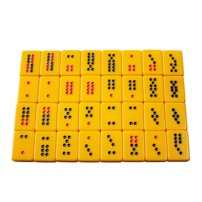 牌九骨牌特号大号天九米黄色有机三友玻璃钢包邮送牌九