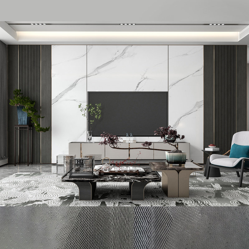 实木格栅电视护墙板装饰现代极简客厅卧室轻奢定制背景墙