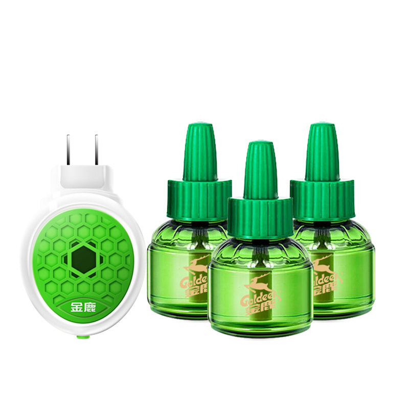 金鹿电热艾草蚊香液45ml*3送加热器插电式儿童驱蚊孕妇防蚊液体