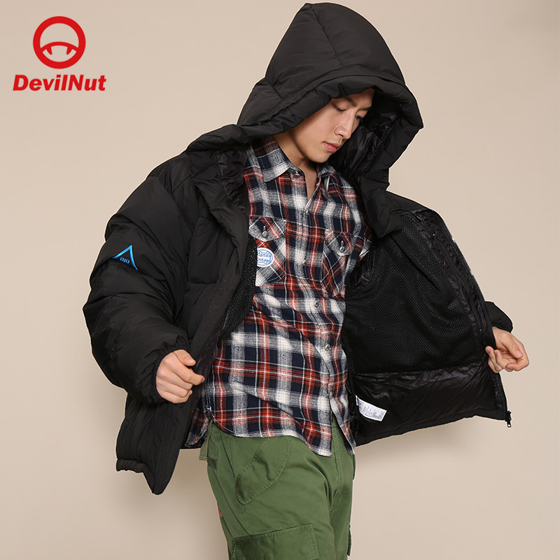 devilnut潮牌恶魔男女女同高领鹅绒羽绒服外套羽绒服