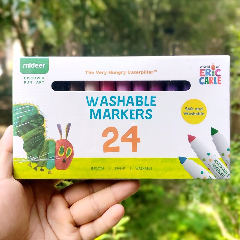 色笔弥鹿mideer儿童水彩笔水洗12色画笔宝宝宝绘水彩笔