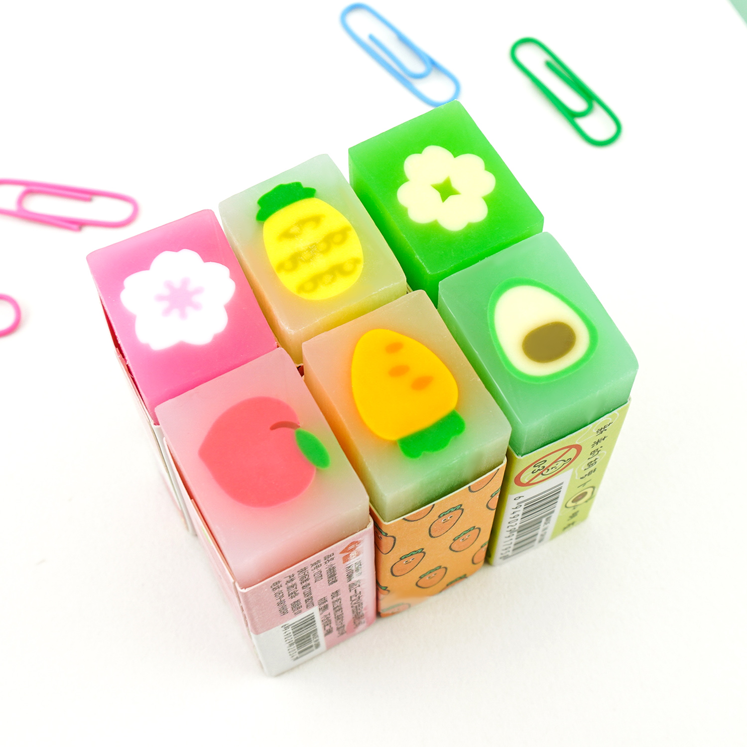 一正樱花夹心果冻橡皮擦小学生礼物擦得干净可切橡皮