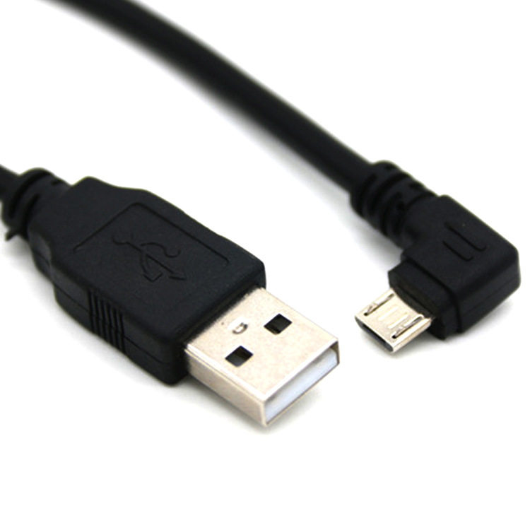 microusb数据线usb20公头90度上下左右弯头安卓手机连接线