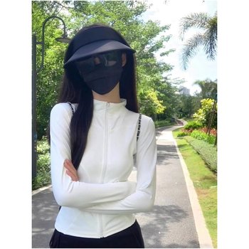 Ice Silk Slim Sun Protection Clothing Women Summer Thin 2024 New Cool Lightweight Breathable Sun Protection Clothing Cardigan Jacket