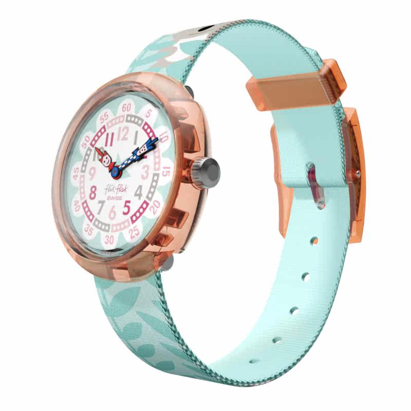 swatch/斯沃琪 飞菲系列儿童表石英男孩女孩手表zfbnp109灰色考拉