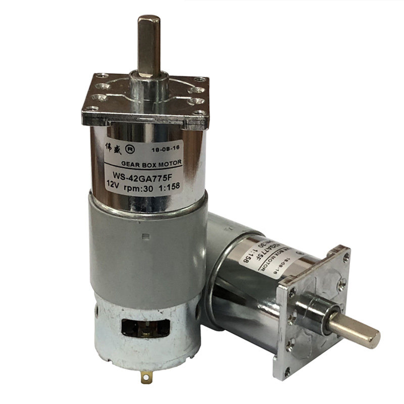 775直流减速电机12v大功率慢速电动机24v大扭矩正反转调速小马达