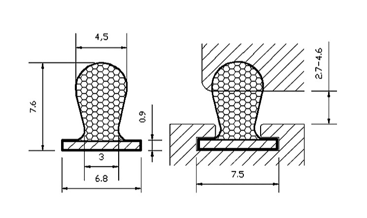 断桥窗户铝合金门窗铝塑隔音密封条防尘防风密封窗密封条