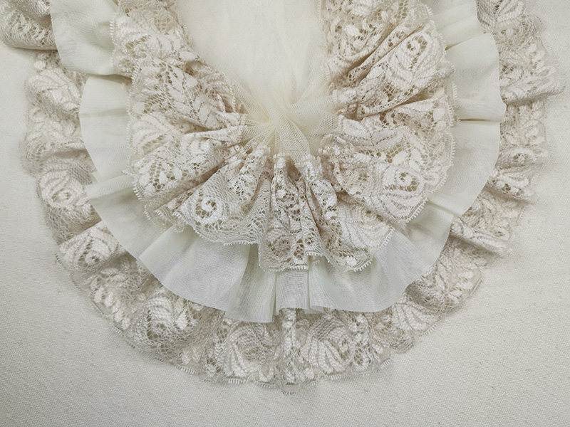 diy花边辅料lolita三层雪纺蕾丝百褶褶皱裙摆花边