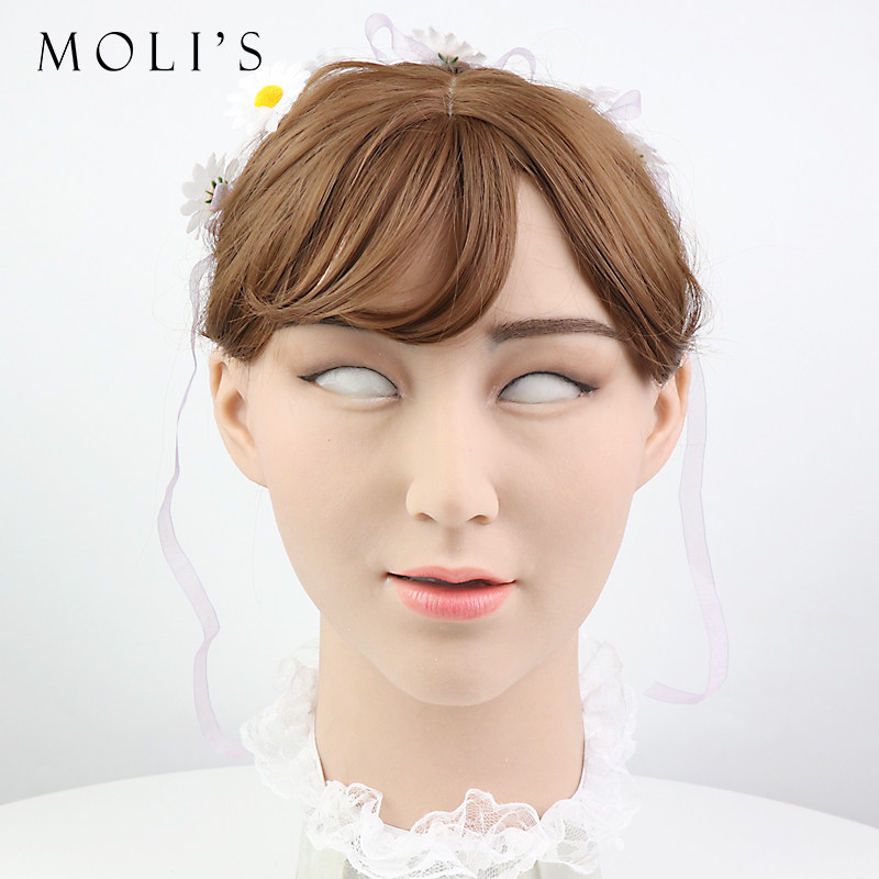 莫丽molismask美妆变装新款伪娘伪街小月连脖款媛野cosplay配件