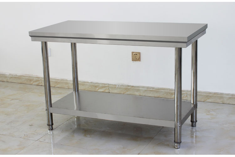 饭店不锈钢工作台桌子两层厨房切菜打荷操作台定制厨房置物架