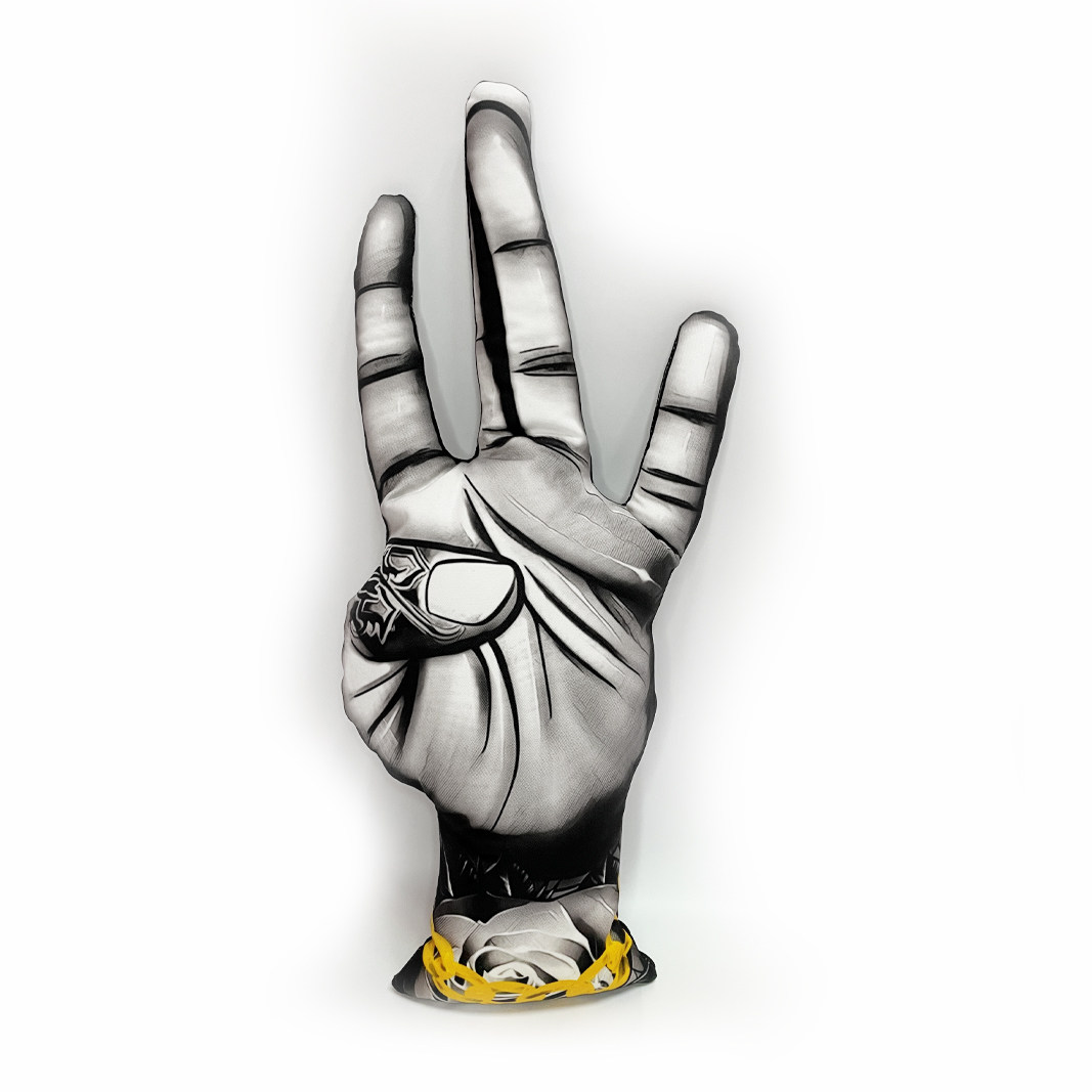 卡诺westcoast西海岸匪帮硬核oldschool花体字纹身异形抱枕创意抱枕