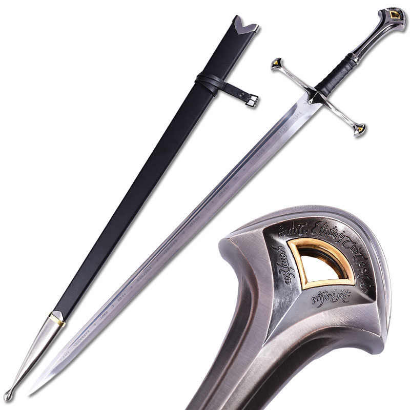魔戒指环王纳西西尔圣剑文版阿拉贡欧式长剑武器cosplay配件
