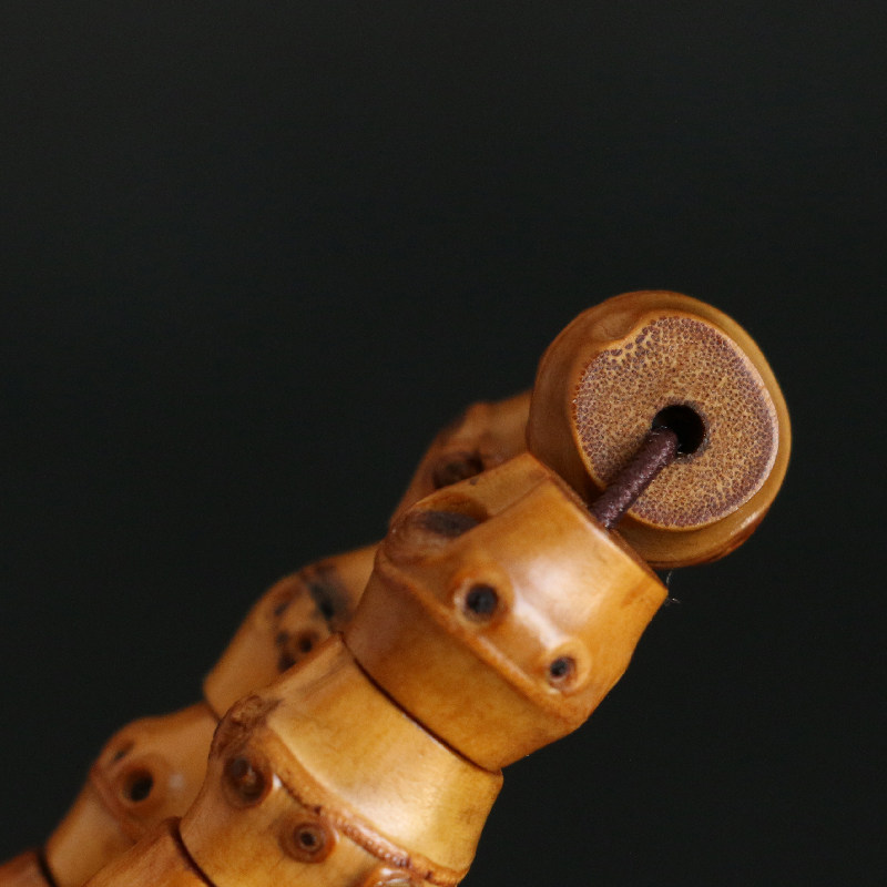 老竹鞭手串手工精工制作打磨手把把玩竹器手持茶道