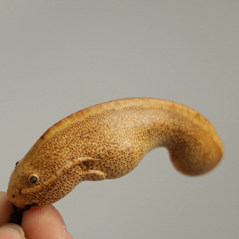 把玩手工雕刻根雕鲶鱼年年有余挂件文玩挂坠竹迹茶道