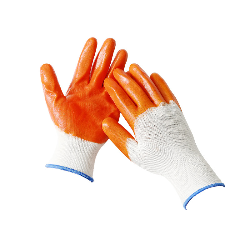手套劳保耐磨带胶防水防滑建筑劳动工地工业手部防护用品