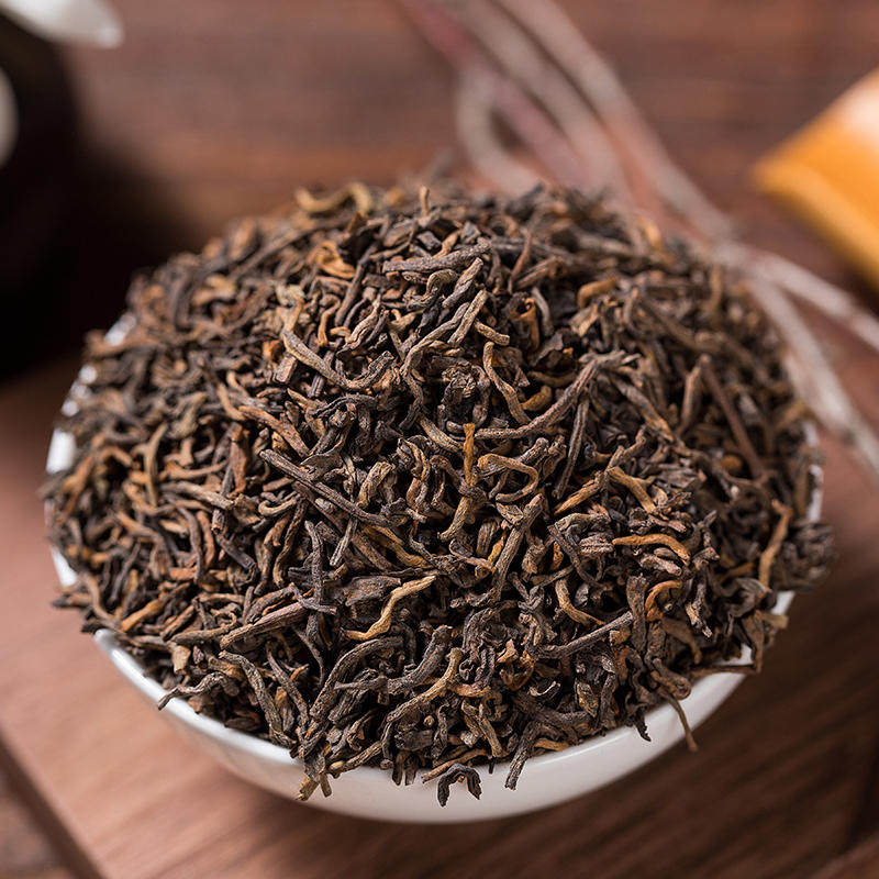 古堂香普洱茶云南大叶种晒青熟茶古树茶中秋节送礼散茶罐装125g_一朵