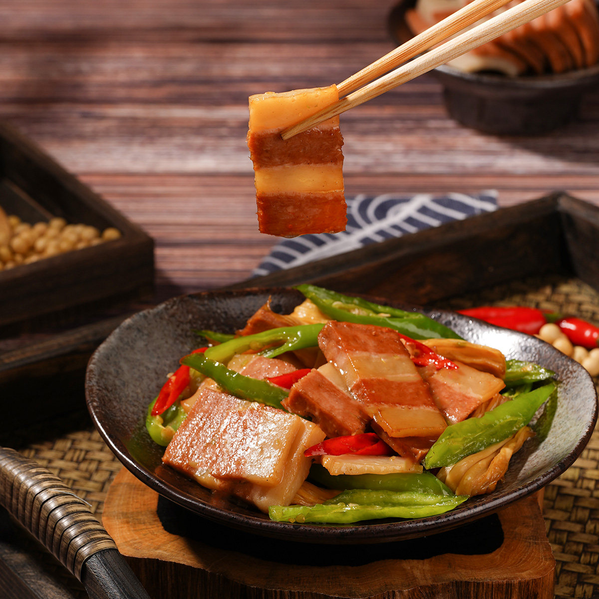 台湾松珍素五花肉片素食佛家纯素食品红烧肉素肉素菜豆制品人造肉