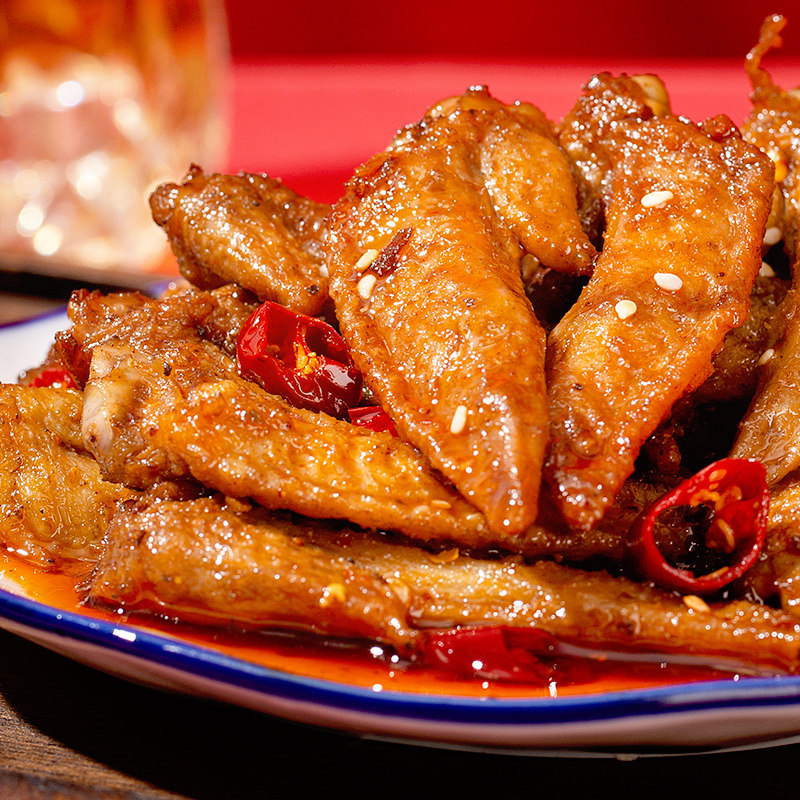 椒盐麻辣鸡翅鸡肉零食小吃特产卤味熟食即食鸡肉零食
