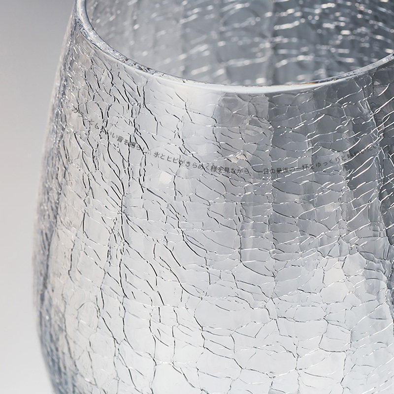 同合日本进口深川硝子追光冰裂纹水晶玻璃杯家用凉水杯子生日礼品