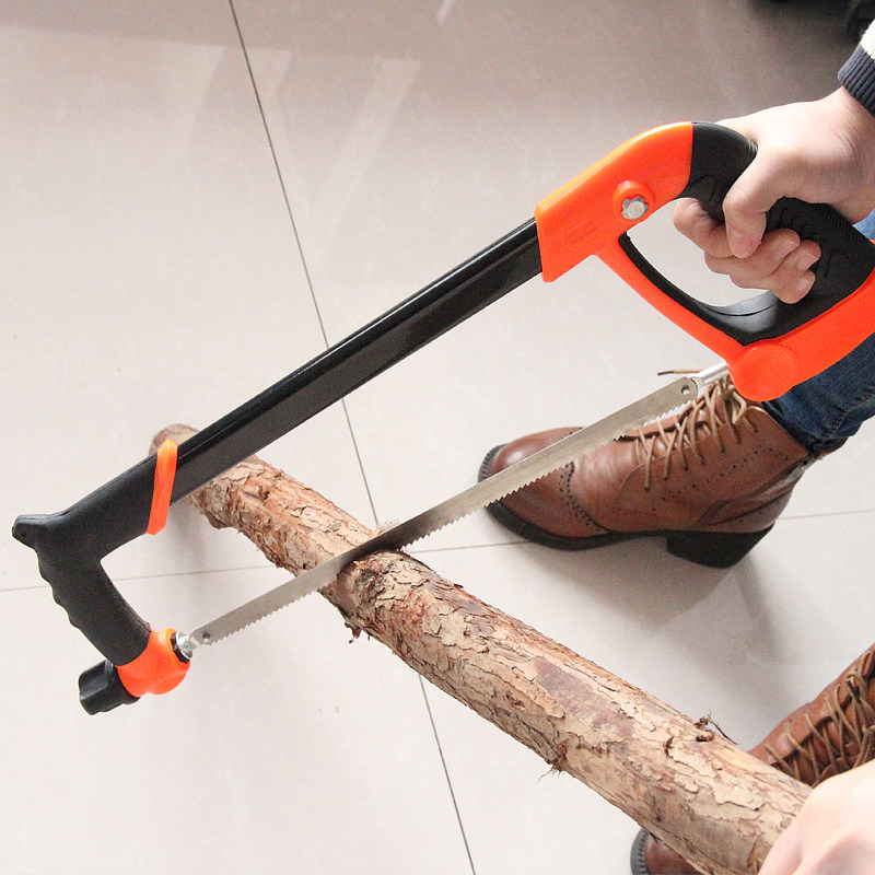 小钢锯架重型锯弓多功能据子钢钜手工锯强力铁锯手锯木工锯子家用