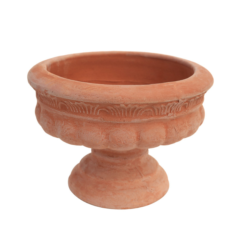 爱上花园粗制红陶盆粗陶盆缸盆花盆罗马柱带底座花盆